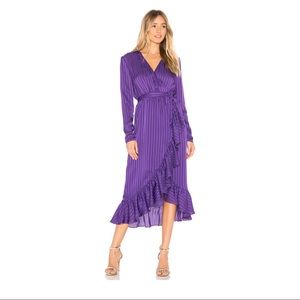 L'Academie The Don Midi Dress in Violet Indigo S